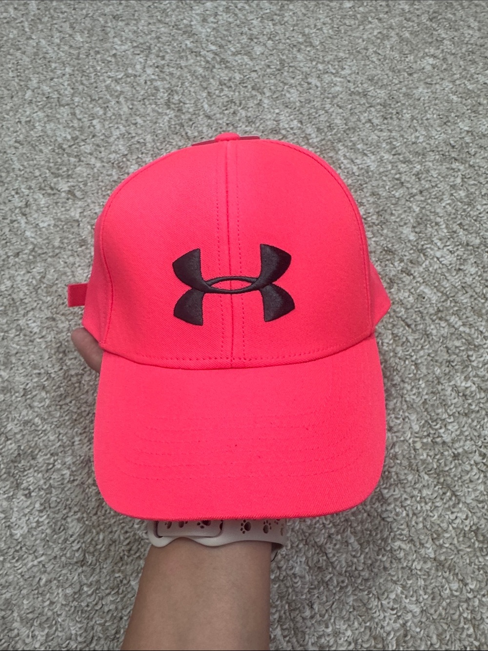 Under Armour Kids Hot Pink Cap with Black Logo